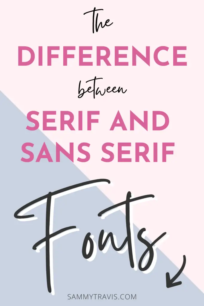 serif vs sans serif fonts, serif font examples