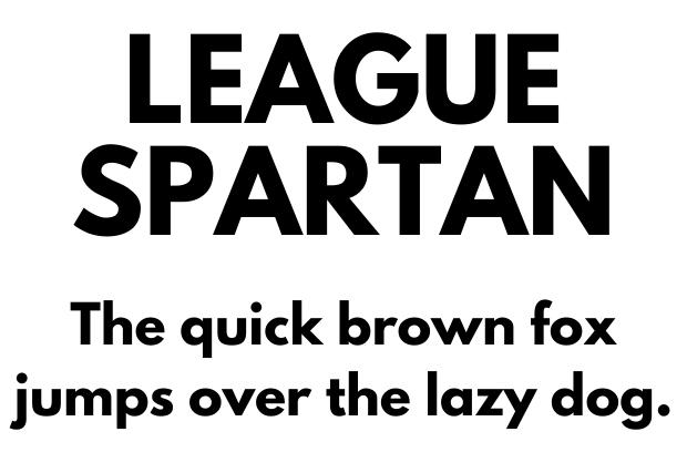 League Spartan Canva font, Canva sans serif font