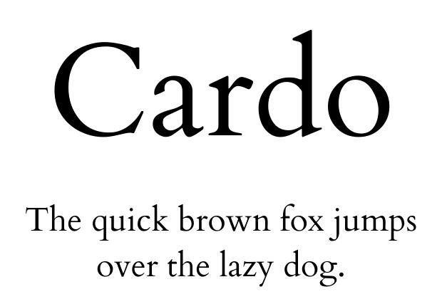Cardo Canva font, Canva serif font