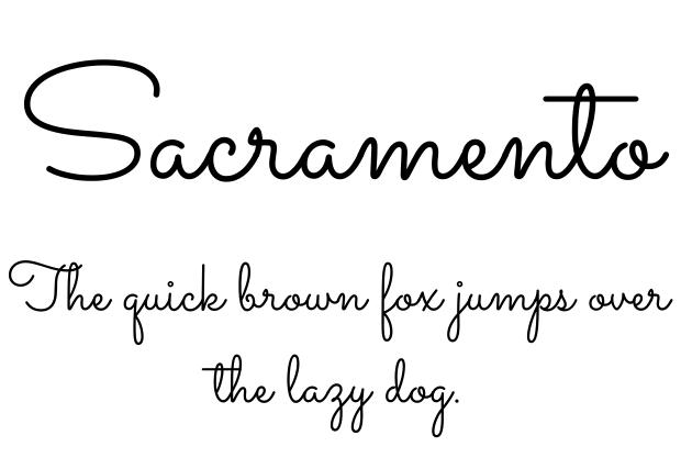 Sacramento Canva font, Canva script font
