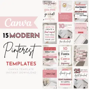 modern Pinterest pin Canva template, Pinterest pin, Pinterest template