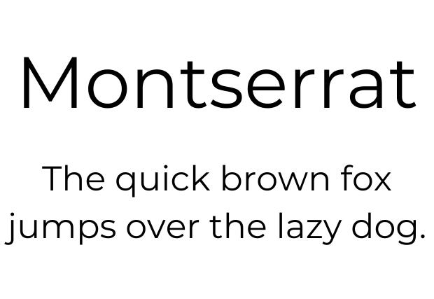 montserrat font, sans serif font example