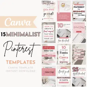 minimalist Pinterest pin Canva template, Pinterest pin, Pinterest template