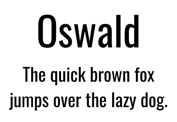 Oswald Canva font, Canva sans serif font
