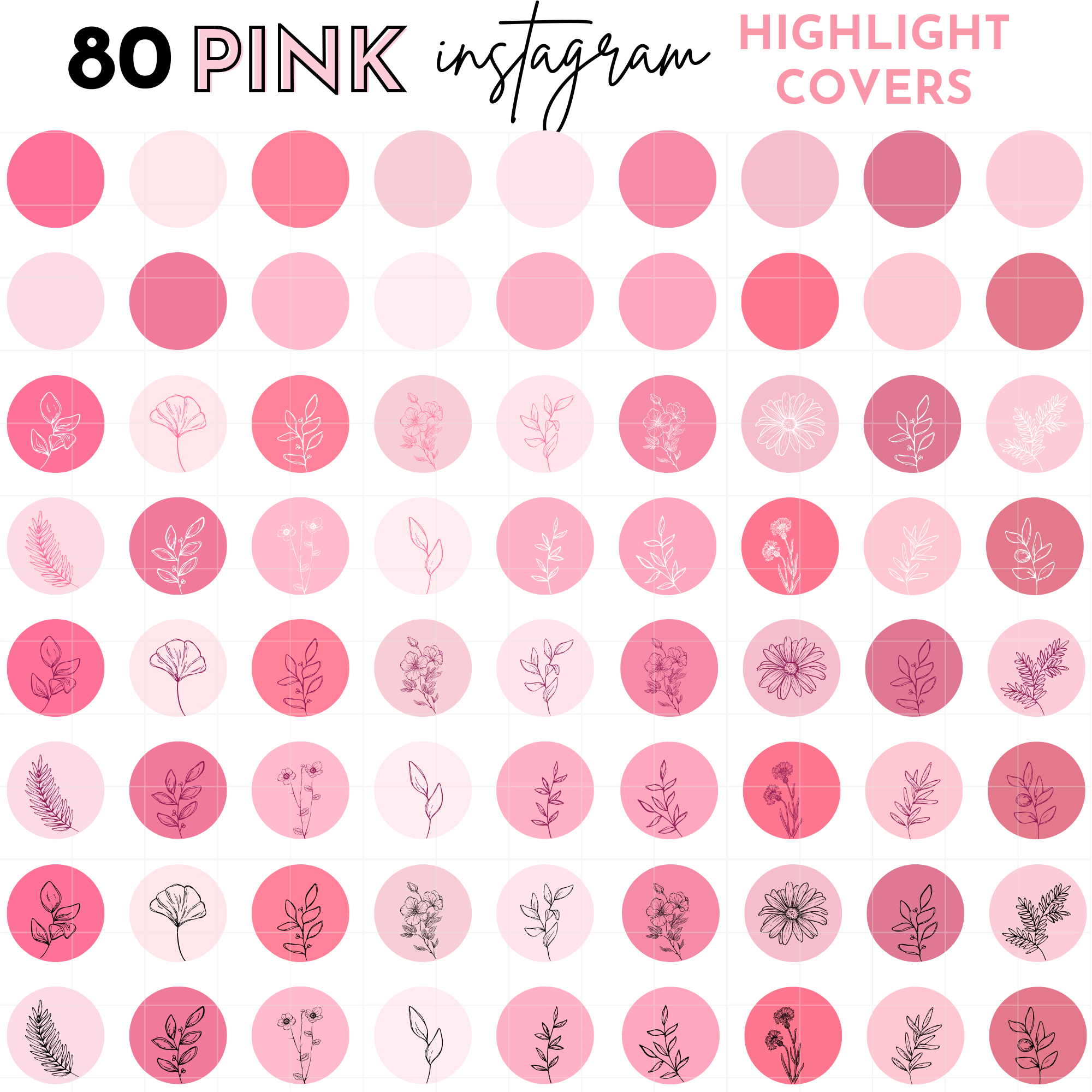 pink cute instagram highlight cover