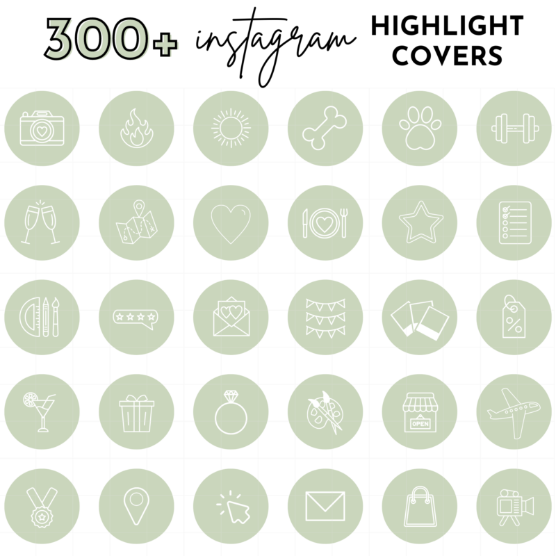 300+ Sage Green Instagram Highlight Cover Icons - Samantha Anne Creative