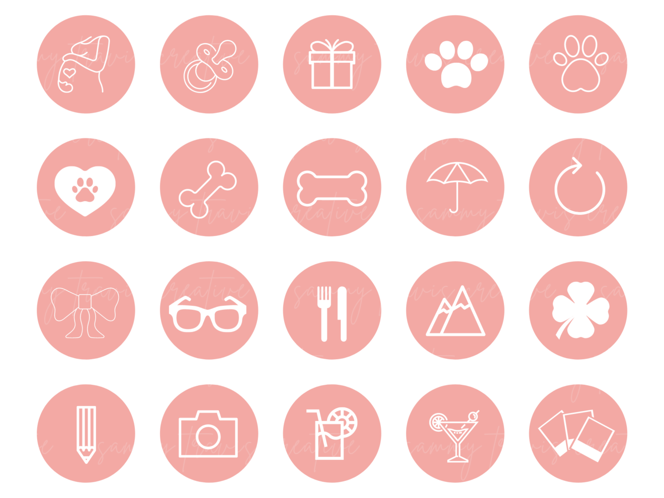300+ Pink Instagram Highlight Cover Icons - Samantha Anne Creative