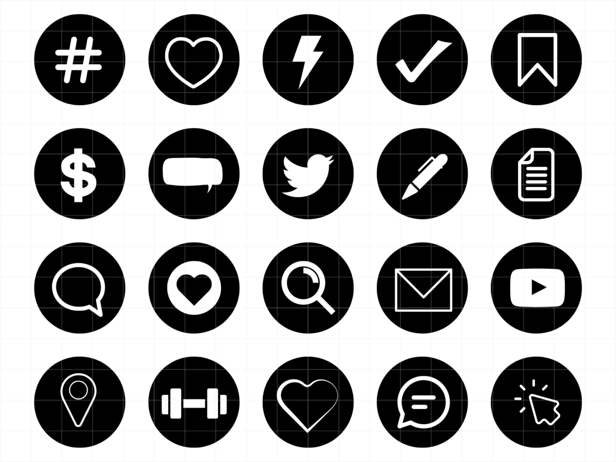 Black And White Instagram Highlight Cover Icons Sammy Anne Creative