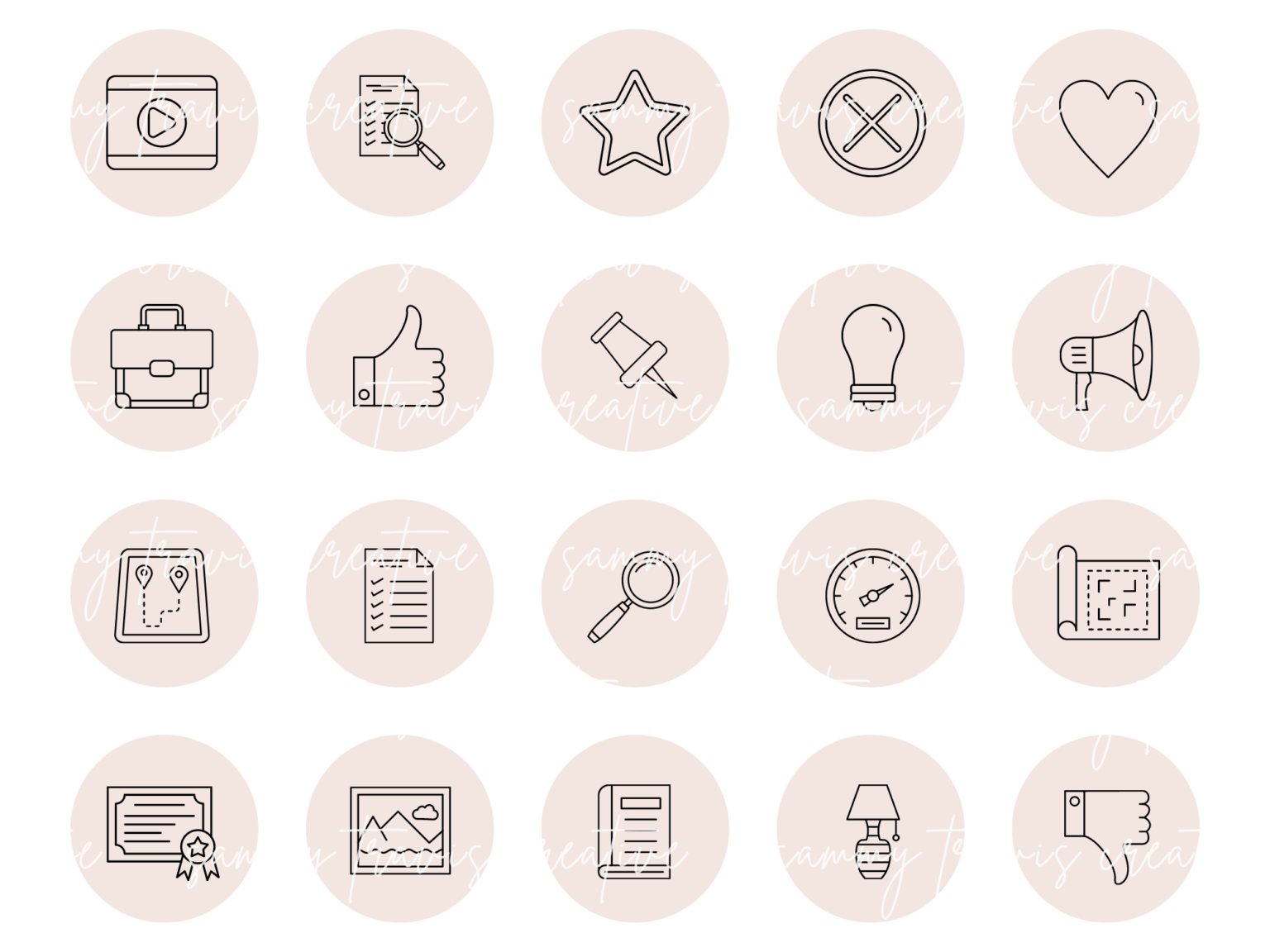 300+ Light Pink Instagram Highlight Cover Icons - Samantha Anne Creative