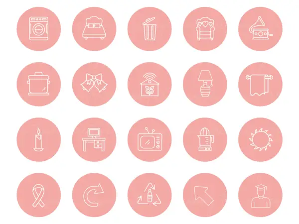 Pink Instagram Highlight Icons, Instagram Template, Influencer Media Kit, Instagram Stories, Instagram Branding, Highlight Icon, Blog