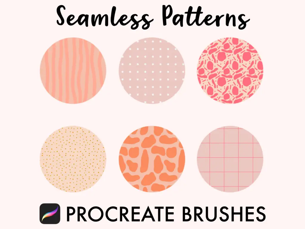 Seamless pattern Procreate brushes, Procreate brush seamless patterns, Procreate brush set, digital stamps, Procreate stamps, iPad lettering, Procreate brush bundle
