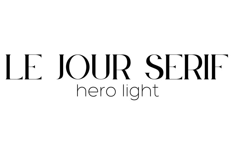 bet canva font pairings, le jour serif and hero light
