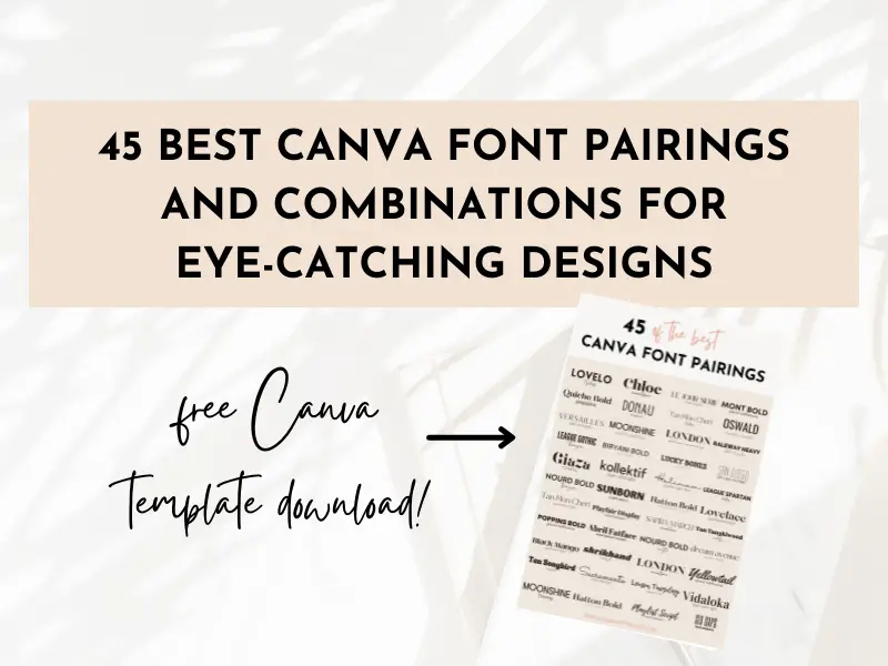 best canva font pairings, best canva font combinations,