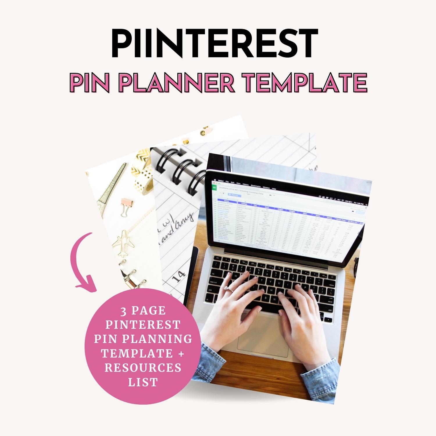 Pinterest pin planner, free download, free pinterest pin planner template