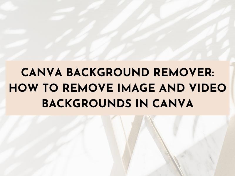 Canva Background Remover: How to Remove Image and Video Backgrounds in Canva and Canva Mobile App