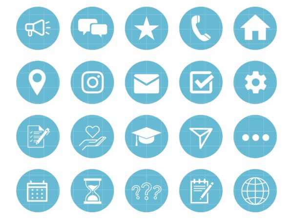 blue instagram highlight covers, Blogger template, Instagram template, blue Instagram highlight icons, influencer media kit