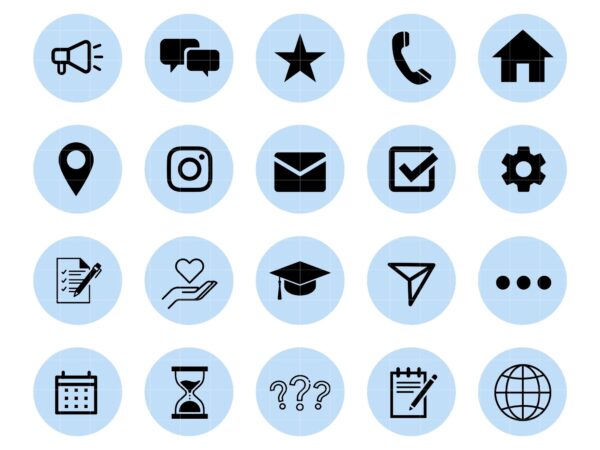 blue Instagram story icons, Instagram branding, Instagram highlight story templates, blue Instagram Highlight,