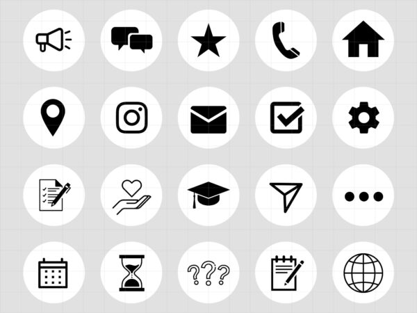 White Instagram story icons, Instagram branding, Instagram story templates, Instagram highlights,